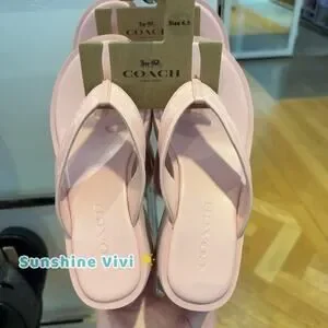 Coach | Shoes | Coach Womens Thong Wedge Sandal In Signature